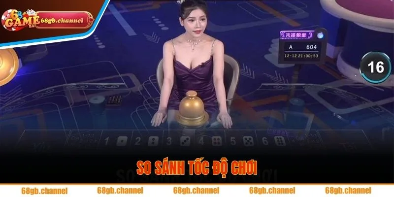 So sánh tốc độ chơi tài xỉu